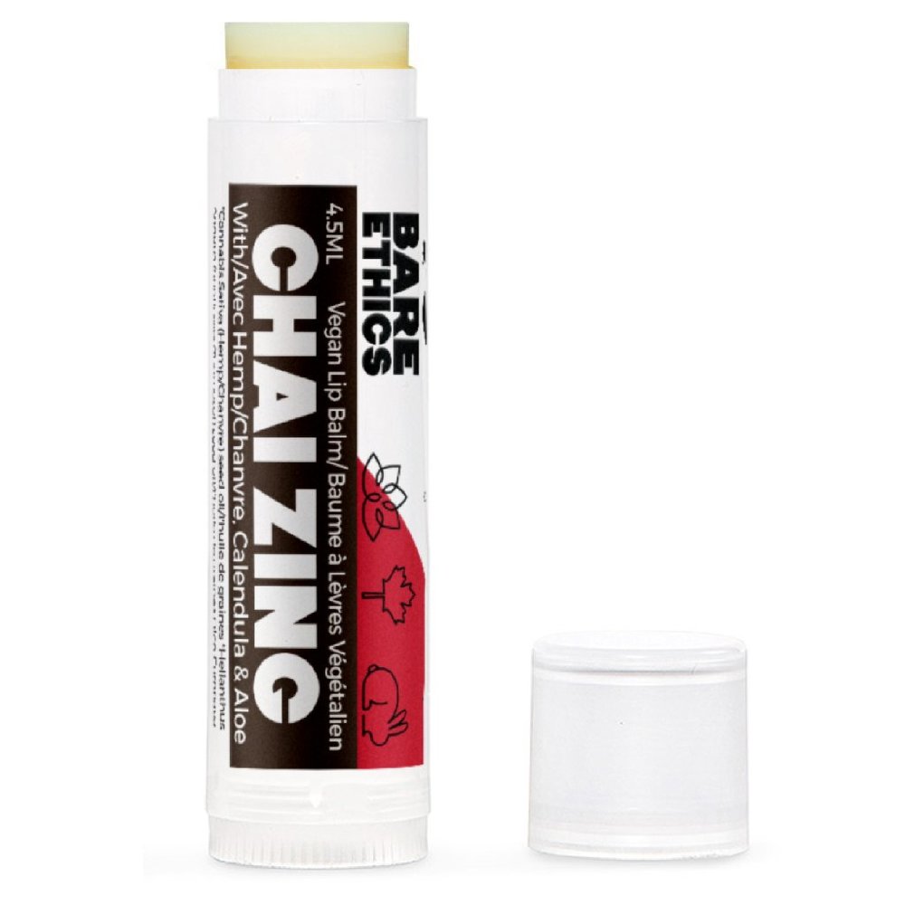 Vegan Chai Zing Hemp Lip Balm - 100% Pure Essential Oils - No Sweetener Added